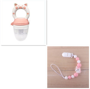 Baby Fruit and Vegetable Food Supplement Teether Baby Fruit Teether Bite Le Pacifier Silicone Nipple