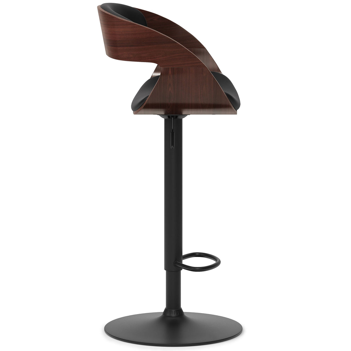 Archer - Bentwood Adjustable Swivel Bar Stool - Black by Couch.com