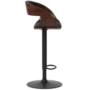 Archer - Bentwood Adjustable Swivel Bar Stool - Black by Couch.com