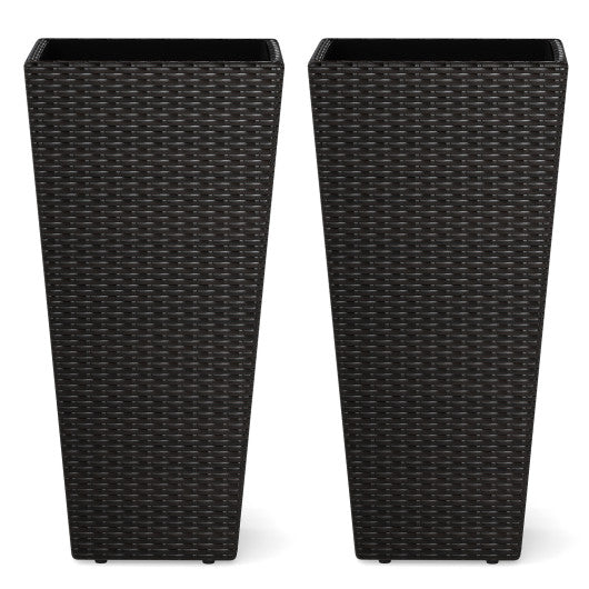 30 Inch Modern Decorative Planter Pots Set of 2 with Open-ended Base