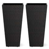 30 Inch Modern Decorative Planter Pots Set of 2 with Open-ended Base
