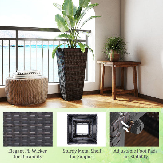 Set of 2 30 Inch Tall Flower Pot with Open-ended Base