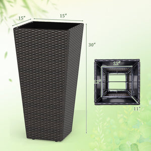 30 Inch Modern Decorative Planter Pots Set of 2 with Open-ended Base