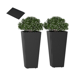 Set of 2 30 Inch Tall Flower Pot with Open-ended Base