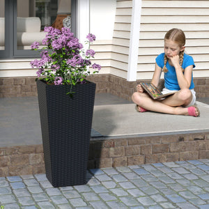 Set of 2 30 Inch Tall Flower Pot with Open-ended Base