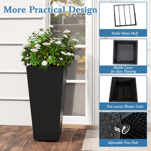 Set of 2 30 Inch Tall Flower Pot with Open-ended Base