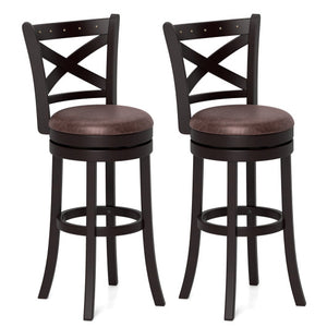 26/30 Inch Swivel Bar Stools Set of 2 Bar Chairs with Padded Seat-30 inches