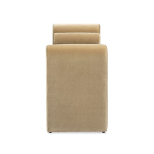 Mason - Arched Arm Bench With Bolster Pillows - Camel Brown Beige by Couch.com