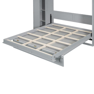 Murphy Wall Bed With Shelves, Wardrobe And LED Lights by Couch.com