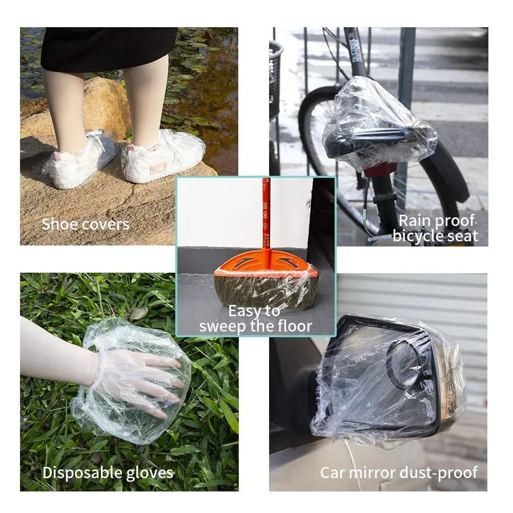 30pcs Disposable Shower Caps - Multi-Purpose Thickening Elastic Bath Cap Plastic Waterproof Clear Shower Cap Bath Shower Caps Women Spa,Men Hair Caps,Home Use,Hotel and Hair Salon, Travel.(Size 52CM) Large 30PCS