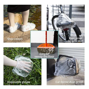 30pcs Disposable Shower Caps - Multi-Purpose Thickening Elastic Bath Cap Plastic Waterproof Clear Shower Cap Bath Shower Caps Women Spa,Men Hair Caps,Home Use,Hotel and Hair Salon, Travel.(Size 52CM) Large 30PCS