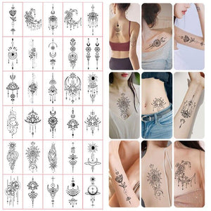 30pcs Temporales Sexy Fake Tattoo For Hands Arm Body Waterproof Luxury Different Small Colorful Stylish Womens Kids Tattoos