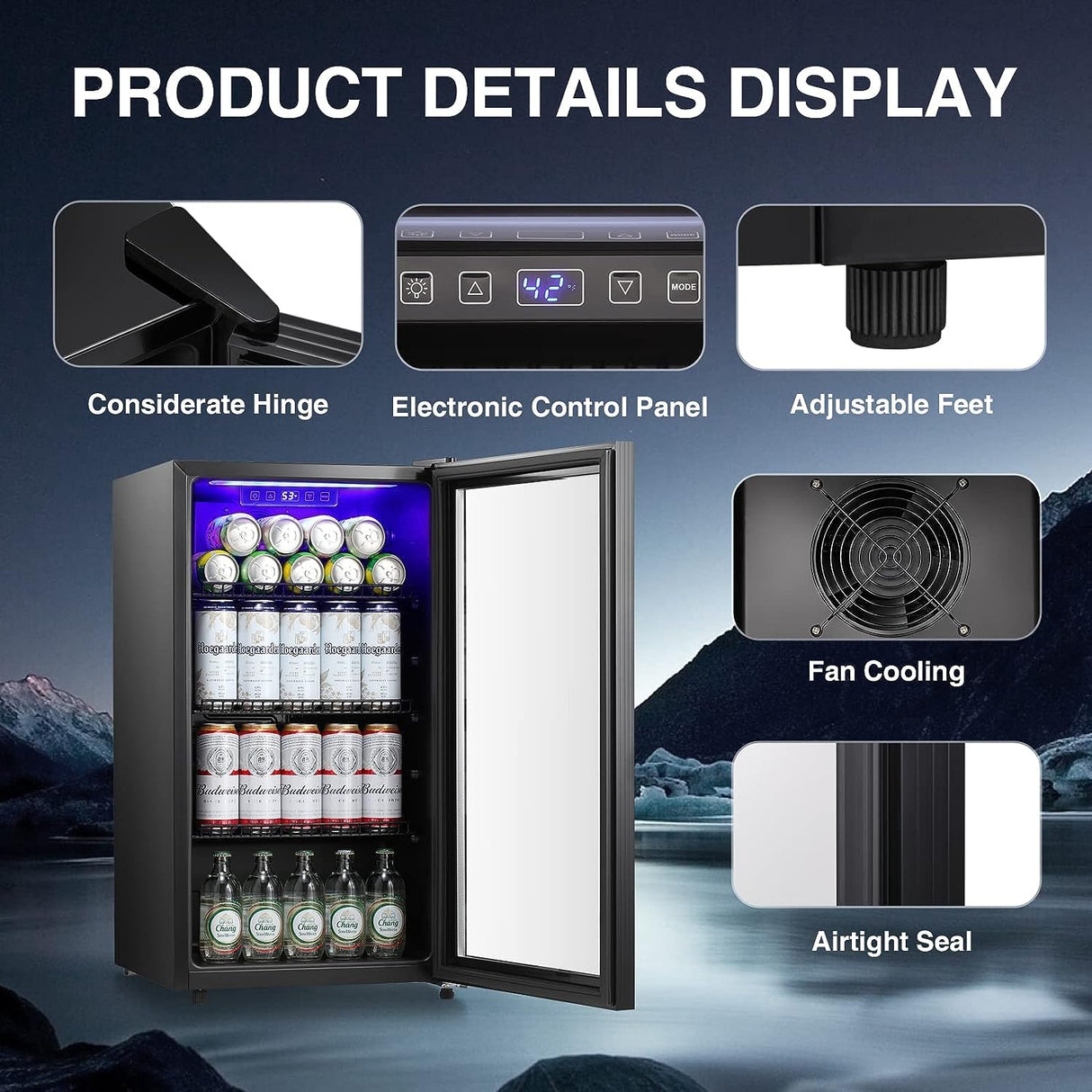 3.2 Cu.Ft Beverage Refrigerator Cooler W6890