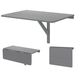 31.5 x 23.5 Inch Wall Mounted Folding Table for Small Spaces-Gray
