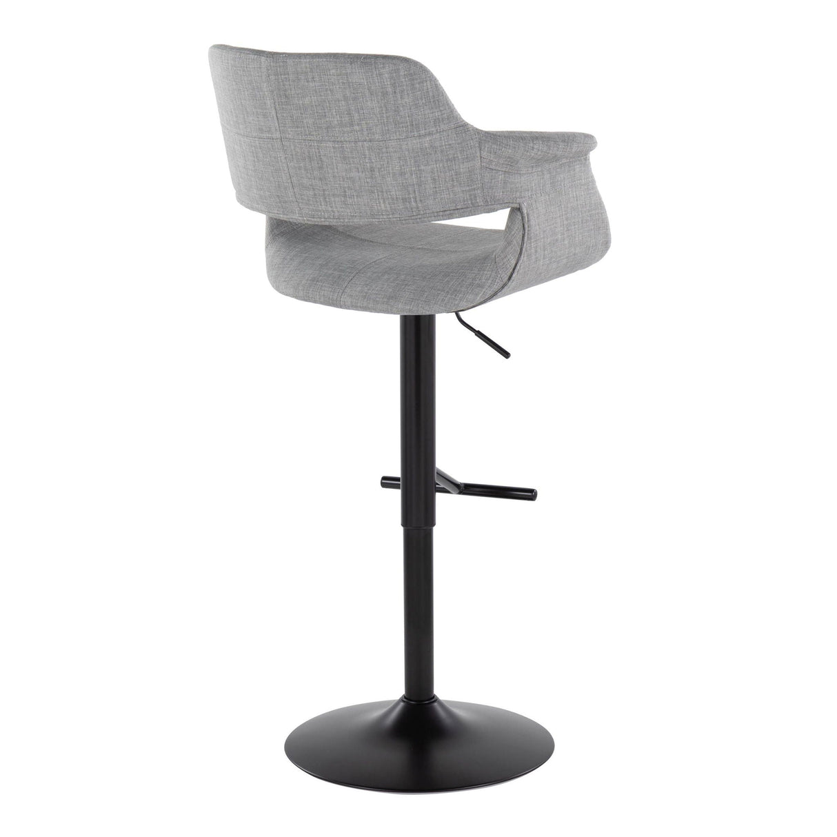 Vintage Flair - Mid Century Modern Adjustable Barstool With Straight T Footrest (Set of 2) by Couch.com