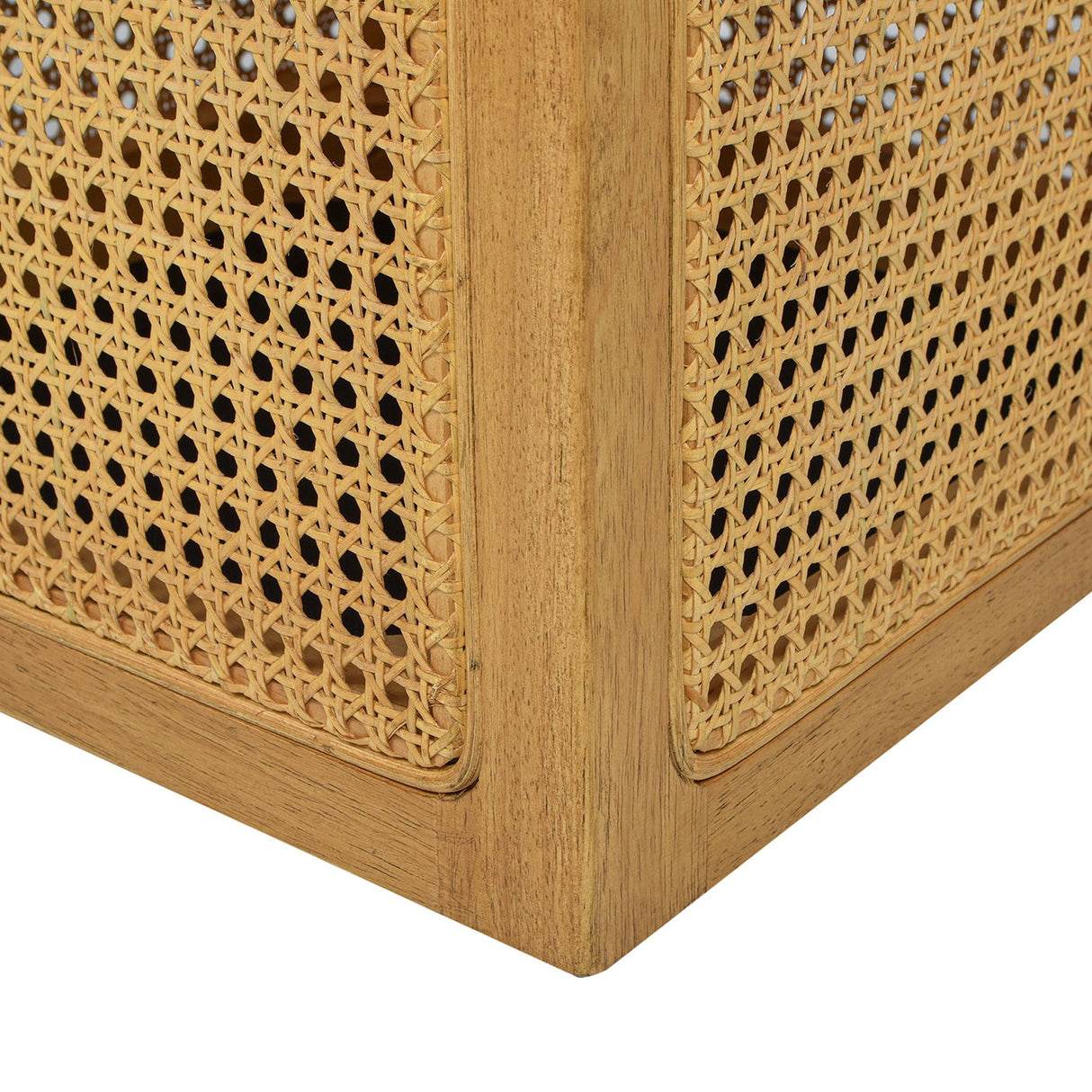 Nina - Elegant Design Cane Webbing Cube Ottoman by Couch.com