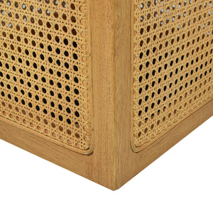 Nina - Elegant Design Cane Webbing Cube Ottoman by Couch.com
