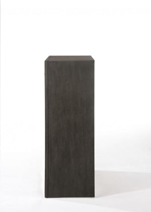 32" Gray Wood Five Drawer Dresser
