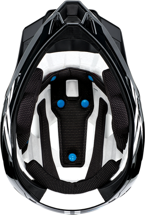 100% Trajecta Helmet - Fidlock - Black/White - XL 80003-00008