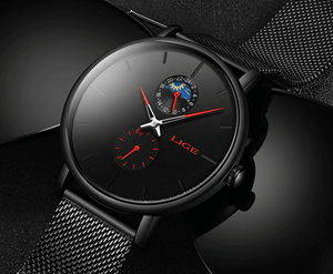 Women's Elegant Waterproof Watch With Chronometers And Braided Stainless Steel Bracelet Excellent Design Perfect Gift