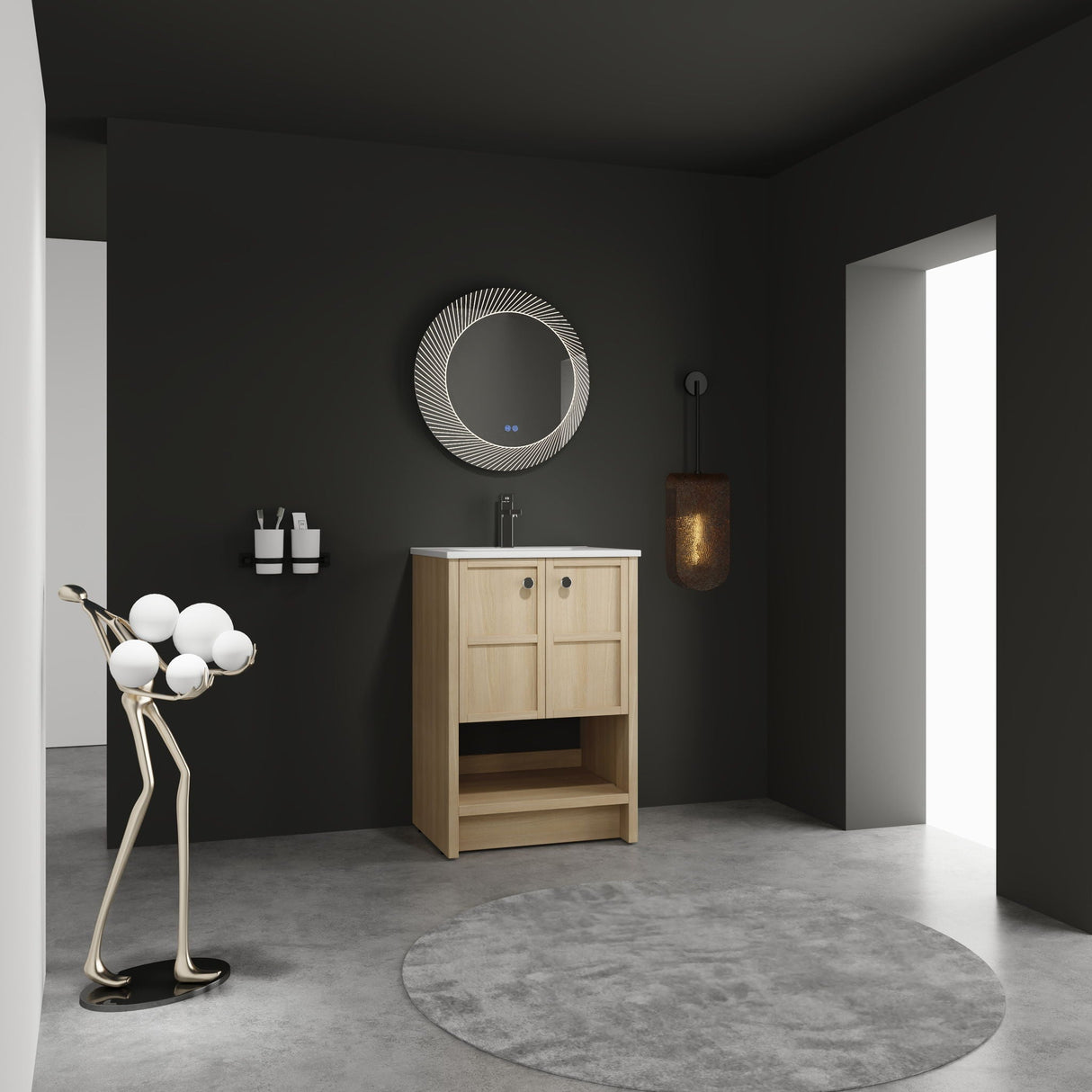 Modern Freestanding Bathroom Vanity With Ceramic Sink And Soft Closing Doors by Couch.com