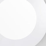 40" White Round Wood Framed Accent Mirror
