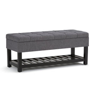 Saxon - Upholstered Transitional Storage Ottoman Bench by Couch.com