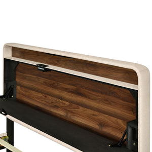 Upholstered Platform Bed With Storage Headboard, Sensor Light And A Set Of Sockets And USB Ports by Couch.com