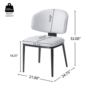 5 Pieces Modern Faux Leather And Metal Dining Set by Couch.com