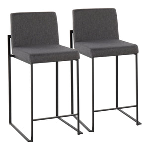 Fuji - Contemporary Modern Elegance, High Back Counter Stool by Couch.com