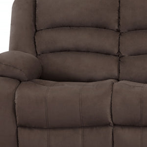 40" Contemporary Brown Fabric Sofa