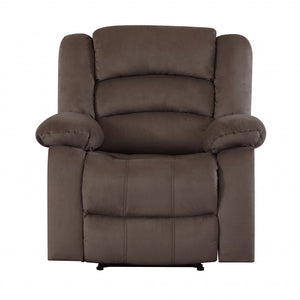 40" Contemporary Brown Fabric Chair