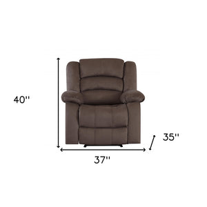 40" Contemporary Brown Fabric Chair