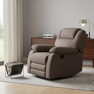 40" Contemporary Brown Fabric Chair