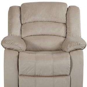 40" Contemporary Beige Fabric Chair
