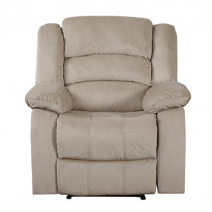 40" Contemporary Beige Fabric Chair