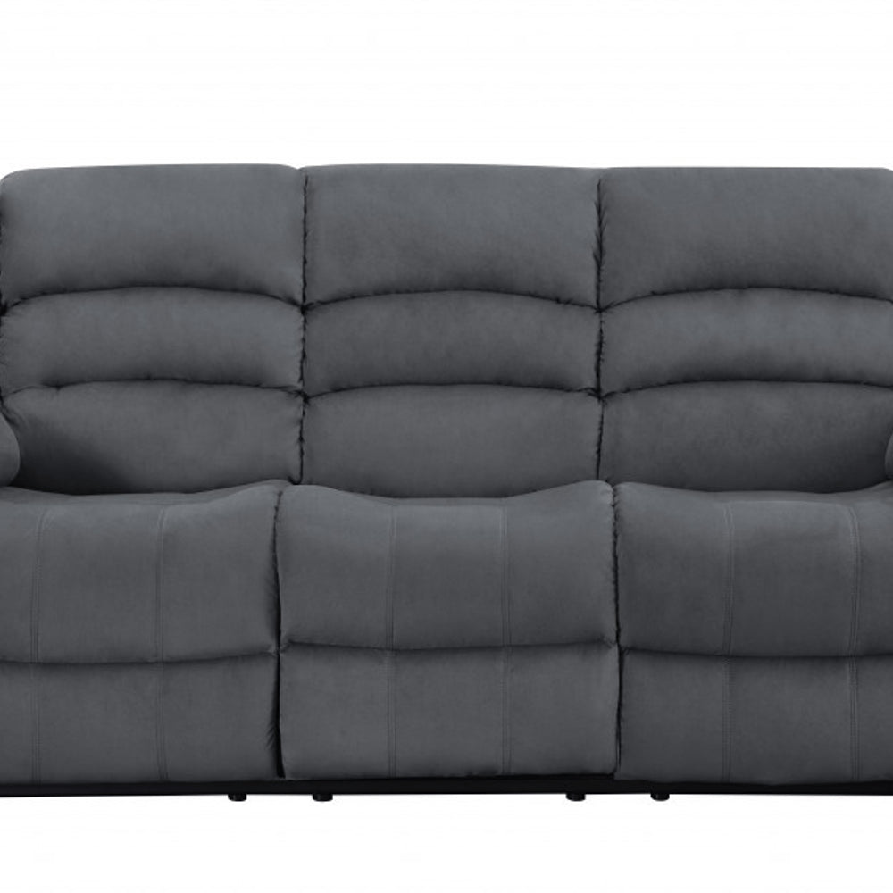 40" Contemporary Grey Fabric Sofa