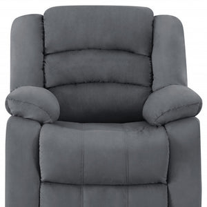 40" Contemporary Grey Fabric Chair