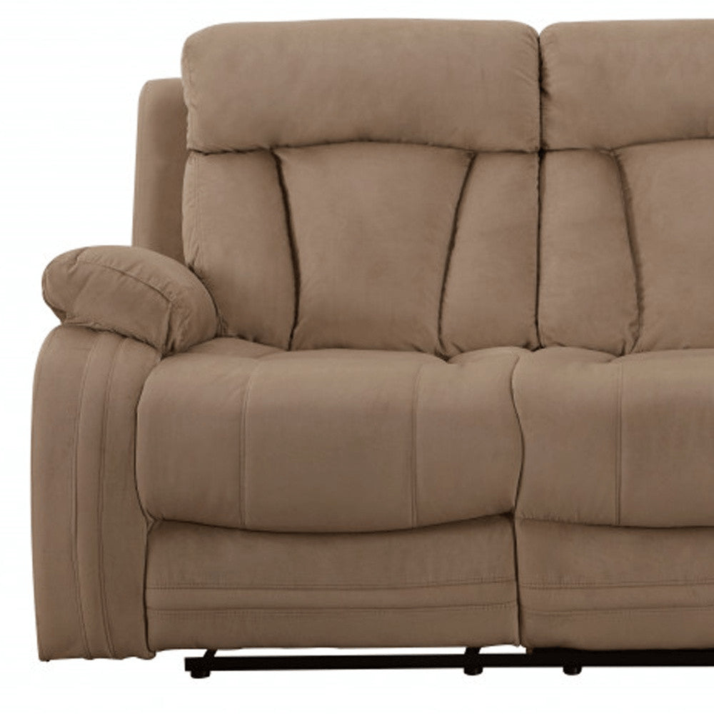 40" Modern Beige Fabric Sofa