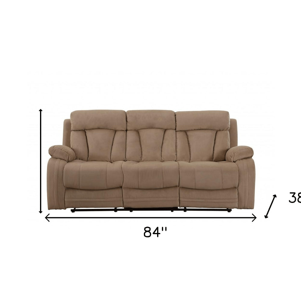 40" Modern Beige Fabric Sofa