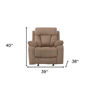 40" Modern Beige Fabric Chair