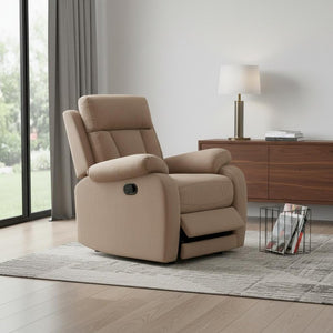 40" Modern Beige Fabric Chair