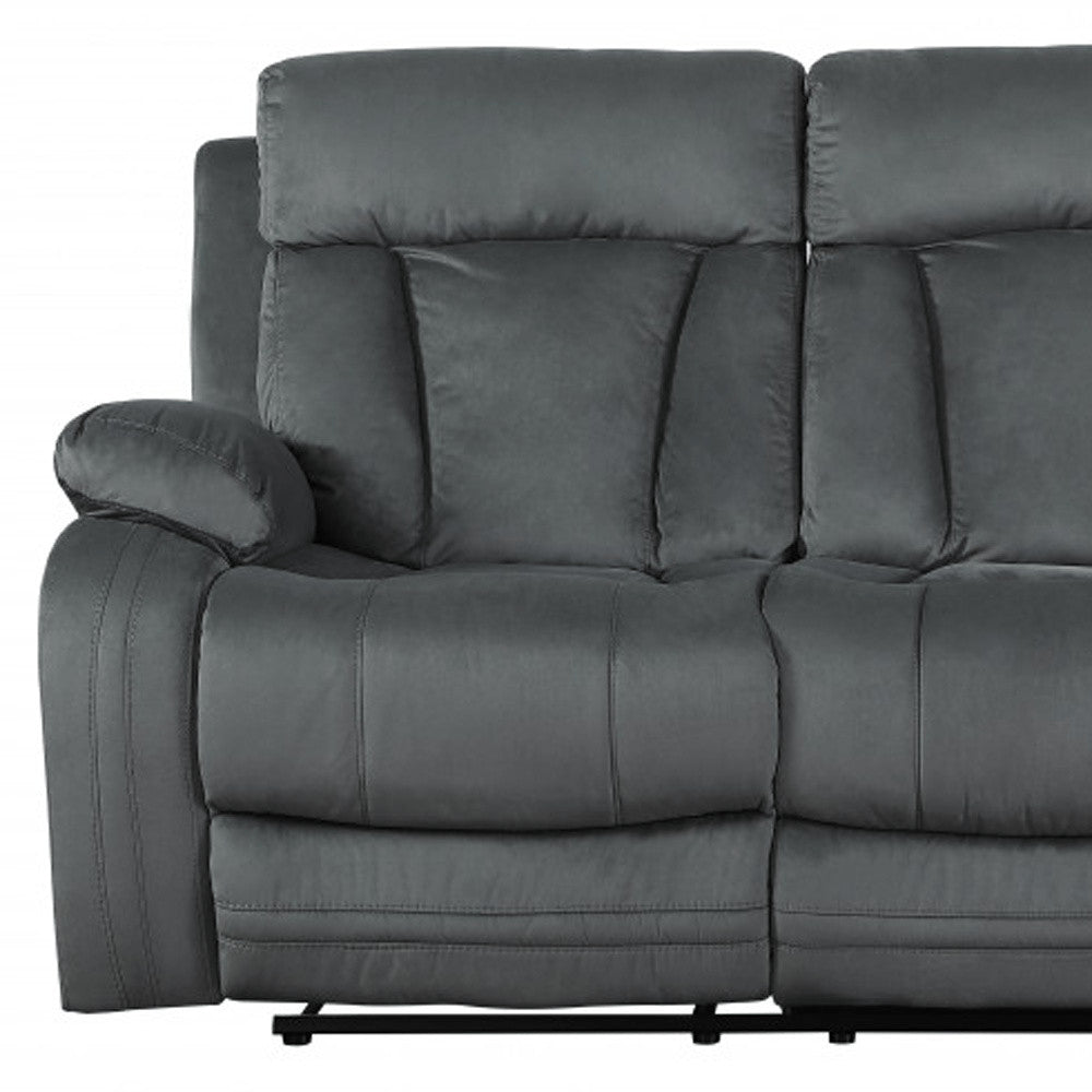 40" Modern Grey Fabric Sofa