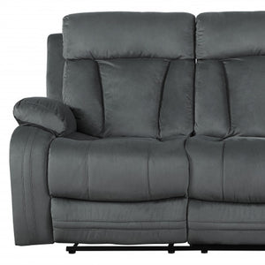 40" Modern Grey Fabric Sofa