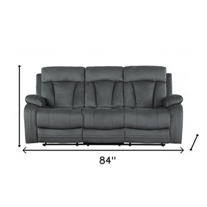 40" Modern Grey Fabric Sofa