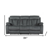 40" Modern Grey Fabric Sofa