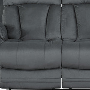 40" Modern Grey Fabric Loveseat