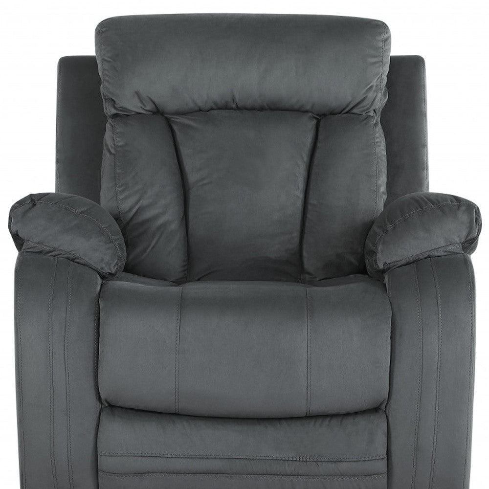 40" Modern Grey Fabric Chair