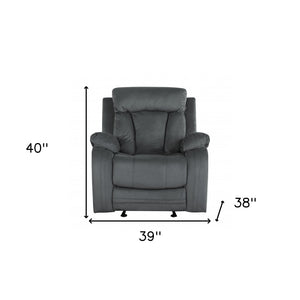 40" Modern Grey Fabric Chair