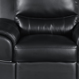 48" Black And Silver Leather Match Club Chair